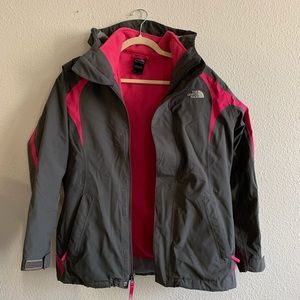 North Face Rain Coat with Fleece Jacket Insert